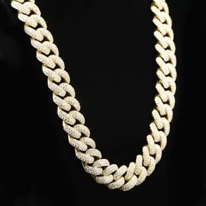 New Luxury Miami Cuban Link Chain Fully Iced <b>D</b> VVS Studded Diamond Tester Check Moissanite Fashion <b>Necklaces</b> - Product Image 2