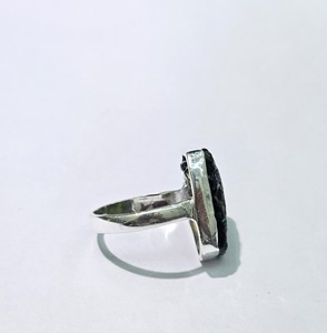 Anillo de Moldavita Cruda Hecho a Mano, Plata de Ley 925, Diseño Clásico Vintage, Antideslustre, Joyería de Lujo, Regalo - Product Image 3