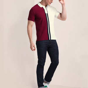 Chemise polo homme à manches courtes, rayures noires et blanches, printemps-été, style business décontracté. - Product Image 3