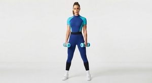 Ensemble de yoga pour femmes avec blocs de couleur, tenue de fitness taille haute, séchage rapide, respirant, vêtements de sport actifs - Product Image 2