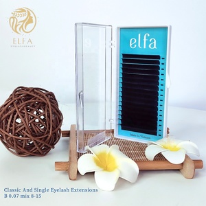 Wholesale Luxury Russian Classic Individual Eyelash Extensions in Matte Black Silk Mega Volume <b>Tray</b> Supply - Product Image 4