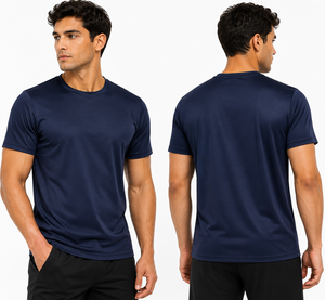 T-shirt Classique Nouveau Style pour Homme Grande Taille Couleur Unie avec Manches Courtes Décontractées Respirantes – Modèle Tendance - Product Image 5