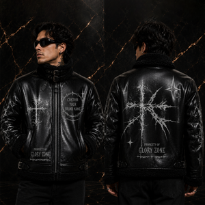 Chaqueta de Cuero Bomber Personalizada con Serigrafía, Hecha con Cuero Genuino de Primera Calidad, Estilo Vintage Moderno para Unisex, Invierno, Aire Libre, Calle - Product Image 5