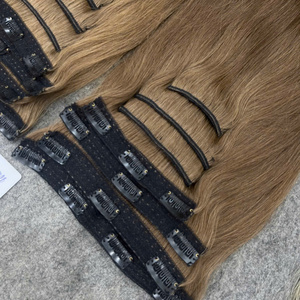 Nuevo Producto Extensiones de Cabello Humano Vietnamita 100% con Clip, Varios Colores Combinados, Venta al por Mayor, 7 Piezas - Product Image 2