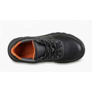 Chaussures de sécurité noires pour hommes à embout d'acier, anti-écrasement, anti-perforation, respirantes, en cuir, basses, toutes saisons, pour la construction et l'usine - Product Image 3