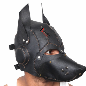 Máscara Facial Completa para Perro de Cuero Vacuno Genuino con Correas Traseras Ajustables - Product Image 3