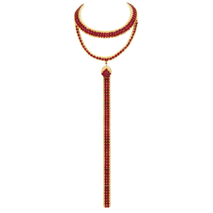 Conjunto de Joyería Fina con Circonitas y Rubíes CZ - Collar Largo de Diseño - Product Image 2