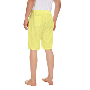 Shorts Bermuda pour homme en polyester uni, taille mi-haute, cordon de serrage, séchage rapide, vêtements décontractés - Product Image 5