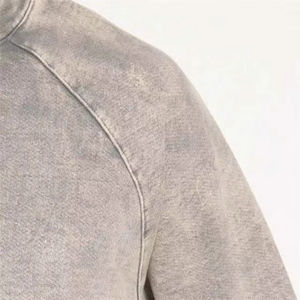 Sweat-shirt à col rond à manches raglan gris pour homme, coupe classique, coton tricoté lavé, style décontracté d'automne - Product Image 4