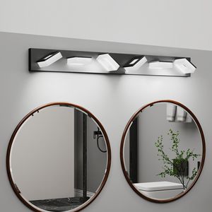 Modern 6-<b>Light</b> 39-Inch <b>LED</b> Black-Iron Matte Black Bathroom Vanity <b>Light</b> Fixtures Wall Lighting Cool <b>White</b> D0100XFA7ZY - Product Image 1