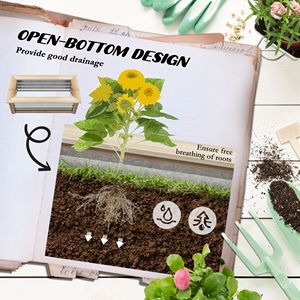Metal and Wood Combined Vertical Garden <b>Planters</b> Raised Bed and <b>Planter</b> Box for Growing Flowers Herbs <b>Vegetables</b> - Product Image 5