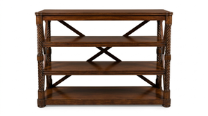 Estantería Tradicional de Madera de 2 Niveles, Librería Independiente de Estilo Antiguo para Sala de Estar o Dormitorio, Diseño Duradero sin Respaldo - Product Image 2