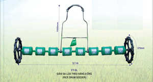 Sembradora Manual de Arroz (Sembradora de Hileras) - Herramienta Agrícola de Alta Eficiencia para Ahorrar Semillas y Aumentar el Rendimiento - Product Image 2