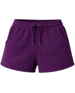 ผู้ผลิตกางเกงขาสั้นผ้าฝ้ายสีม่วงสำหรับผู้หญิง เอวยางยืด สวมใส่สบายๆ ในฤดูร้อน ชุดลำลอง ผลิตตามสั่ง คุณภาพพรีเมียม - Product Image 1