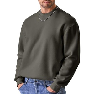 Sweat-shirt en molleton de coton personnalisé pour homme, couleur unie, pull décontracté d'automne, qualité supérieure, logo et couleur personnalisables, 2026 - Product Image 1