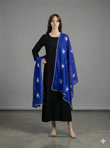 Nuevo Chal de Gasa para Mujer con Bordado de Pedrería Multicolor Vibrante, Diseño Floral, Transpirable, Suave y Ligero para Verano - Product Image 2