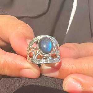 Handmade Labradorite Gemstone <b>Ring</b> 925 Sterling Silver Statement <b>Ring</b> Natural <b>Crystal</b> Jewelry Gift For Women - Product Image 4