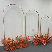 Arche de mariage en métal doré de style moderne avec design réglable pour événements en plein air - Support de décoration de mariage