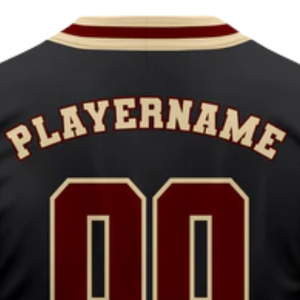 Black Baseball Jersey <b>Short</b> <b>Sleeve</b> <b>Button</b> <b>Up</b> Custom Team Uniform Breathable Polyester Athletic Sports Shirt - Product Image 6