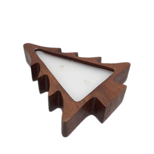 Portavelas de Madera con Cera, Decorativo, en Forma de Árbol de Navidad, para Decoración del Hogar y Festividades - Product Image 4