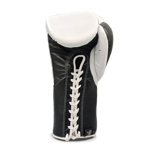 Nouveaux gants de boxe MMA Sanda de haute qualité, sans lacets, blancs et noirs, en cuir, personnalisables, équipement de boxe pour adultes - Product Image 5