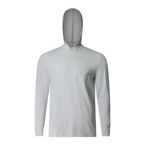 Men's Hooded Long Sleeve <b>T</b>-<b>Shirt</b> With Pocket Breathable Cotton Solid Color Pullover Top Regular Fit All Seasons Wear - Product Image 5