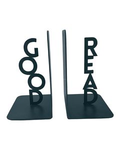 Serre-livres sophistiqués en fer noir avec revêtement décoratif pour une présentation élégante au bureau ou à la maison - Product Image 2