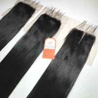 Rambut lurus alami penutupan renda Swiss rambut Virgin yang tidak diproses harga grosir rambut mentah Vietnam