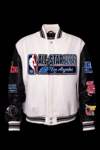 All-<b>Star</b> 2026 Wool & Leather Varsity <b>Jacket</b> White Black - Product Image 1