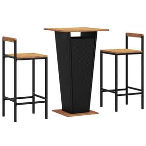 Conjunto de Muebles de Bar para Jardín en Negro - Product Image 3