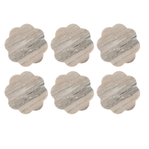 Modern Sustainable <b>Marble</b> <b>Coaster</b> Set Eco-Friendly Durable Washable Natural Stone for Dining - Product Image 1