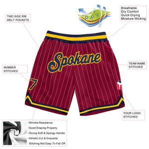 <b>Customized</b> Sports Team Shorts 100% Polyester Mesh Sublimated Club Name Training Basketball Athletic Shorts for Teamwear - Product Image 5