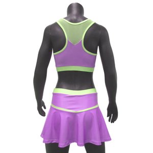 Custom Cheerleading Dance Team Uniforms with Printed Rhinestone Beaded Design Spandex/Polyester <b>Material</b> - Product Image 2