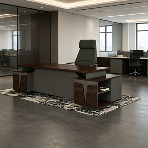 Modern Durable Executive <b>Desk</b> Wood Top Contemporary Office Furniture Hipboard V-TCD 2426 (E) for Manager Workstation - Product Image 1