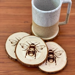 "Ensemble de sous-verres rustiques pour mariage et fête, cadeau de douche nuptiale et de pendaison de crémaillère unique avec table à manger et cuisine - Product Image 1