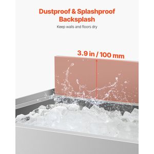 Contenitore per Ghiaccio in Acciaio Inox da 61 L per Cucine Commerciali, con Coperchio Scorrevole 24 X 19 X 37, Portabottiglie Regolabili - Product Image 5