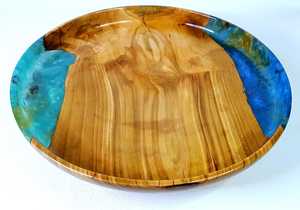 ชามเรซิ่นไม้ทำมือ ลายคลื่นทะเล ของตกแต่งสไตล์ชายฝั่ง เหมาะสำหรับห้องนั่งเล่น โต๊ะรับประทานอาหาร หรือห้องครัวของคุณ - Product Image 4