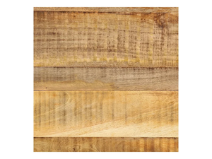 Table de cuisine et de salle à manger de style loft européen, durable, pliable, en bois de manguier massif, plateau rectangulaire, pieds en bois en forme de U, finition noire naturelle - Product Image 6