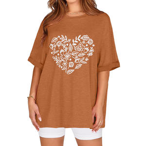 Camiseta Casual Ecológica para Mujer, Diseño Personalizado, 100% Poliéster, Alta Calidad, Venta al Por Mayor, Cuello en V, Lisa, Teñida, Comprimida - Product Image 4