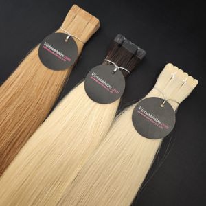 Extensiones de Cabello Adhesivas Premium, 100% Cabello Humano Virgen Vietnamita, Cutícula Completa, Super Doble Trama, Sin Costuras, Invisibles - Product Image 2