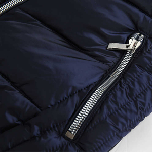 Women <b>Quilted</b> Jacket Solid Color <b>Winter</b> Thick Polyester Wadding Stand Collar Full Sleeve Woven Fabric - Product Image 5