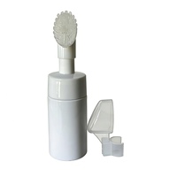 Bouteilles à pompe en mousse de plastique PET avec tête de brosse, contenants moussants rechargeables de type pression, emballage cosmétique pour nettoyant visage, sérigraphiés