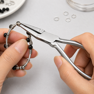Flat and Half Round <b>Nose</b> Jaws Pliers 130mm INOX Stainless Steel Jewelry Tool ZetomedPro - Product Image 4