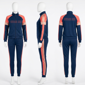 Ensemble de survêtement pour femme, sweat à capuche blanc zippé, manches longues, imprimé lettres, pantalon à rayures latérales, 2 pièces, tenue sportive - Product Image 4