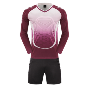 Maillot de gardien de but de football professionnel respirant, grande taille, imprimé, col en V, coupe ajustée, avec rembourrage de poitrine - Product Image 1