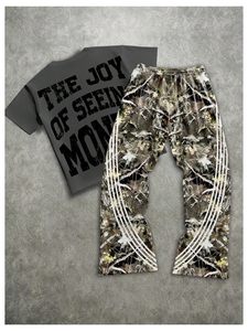 Men Graphic Tracksuit Set 2 Piece Short Sleeve T Shirt and <b>Flared</b> Drawstring <b>Sweatpants</b> OEM <b>Wholesale</b> - Product Image 2