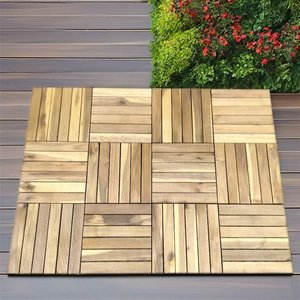 Dalles de terrasse en bois d'acacia de style moderne 300*300mm, épaisseur 15mm, qualité AB, résistantes aux intempéries, garantie 5 ans, pour extérieur, maison et jardin - Product Image 4