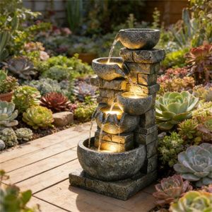 Fontana da Giardino per Esterni con Luci LED e Bellissimi Effetti Luminosi - Product Image 1