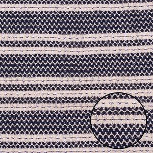 Tissu en dentelle de coton indien à la mode, respirant et léger, rayé bleu marine et beige, pour la confection de robes et de dupattas pour filles - Product Image 1