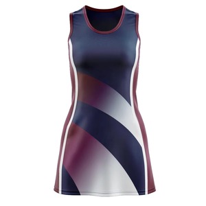 Women Sublimation Printed Sleeveless Netball <b>Tank</b> <b>Top</b> <b>dress</b> Black Purple White Stars Breathable Polyester Sportswear jersey - Product Image 6